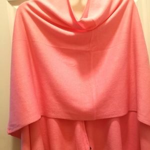 Pull over head shawl sweater with cowlneck